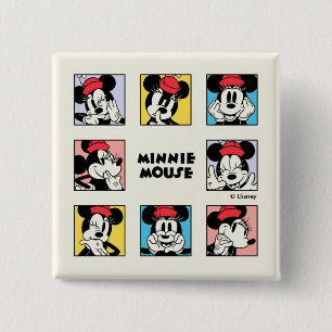 Disney's Minnie Mouse Grid 2 Inch Square Button