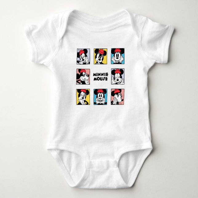 Disney's Minnie Mouse Grid Baby Bodysuit (Front)
