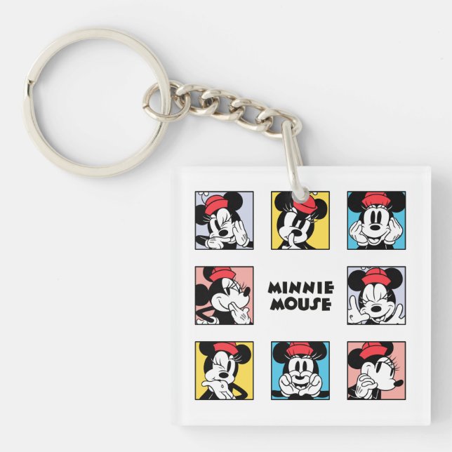 Disney's Minnie Mouse Grid Keychain (Front)