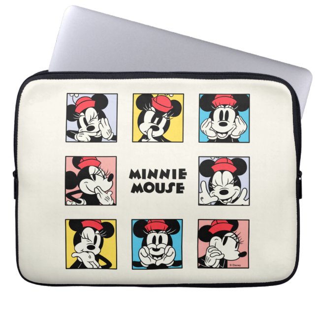 Disney's Minnie Mouse Grid Laptop Sleeve (Front)