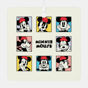 Disney's Minnie Mouse Grid Metal Ornament