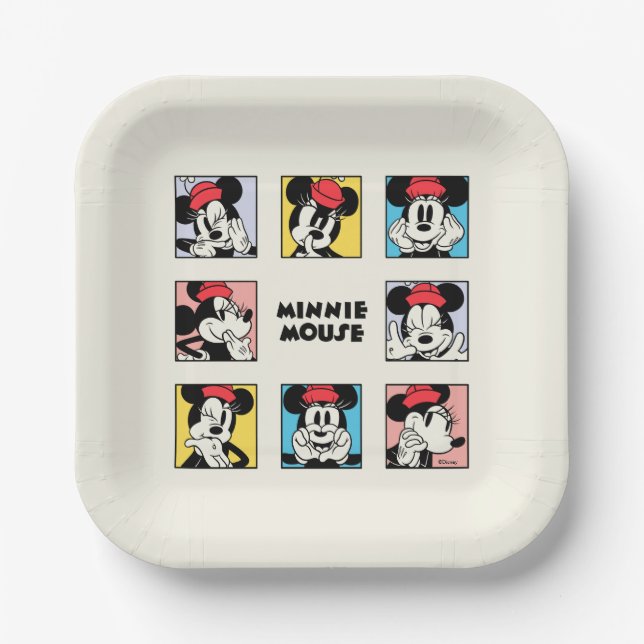 Disney's Minnie Mouse Grid Paper Plate (Front)