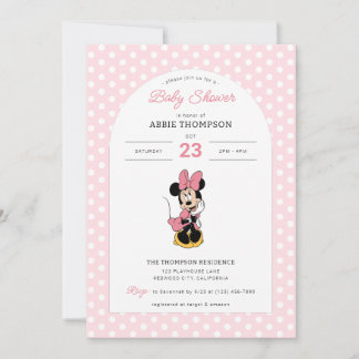 Disney's Minnie Mouse | Polka Dot Baby Shower Invitation