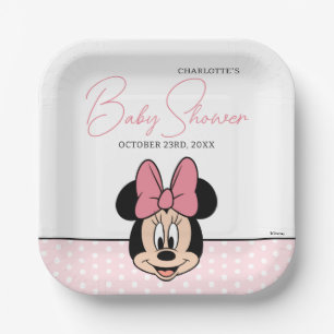 Disney's Minnie Mouse   Polka Dot Baby Shower Paper Plate
