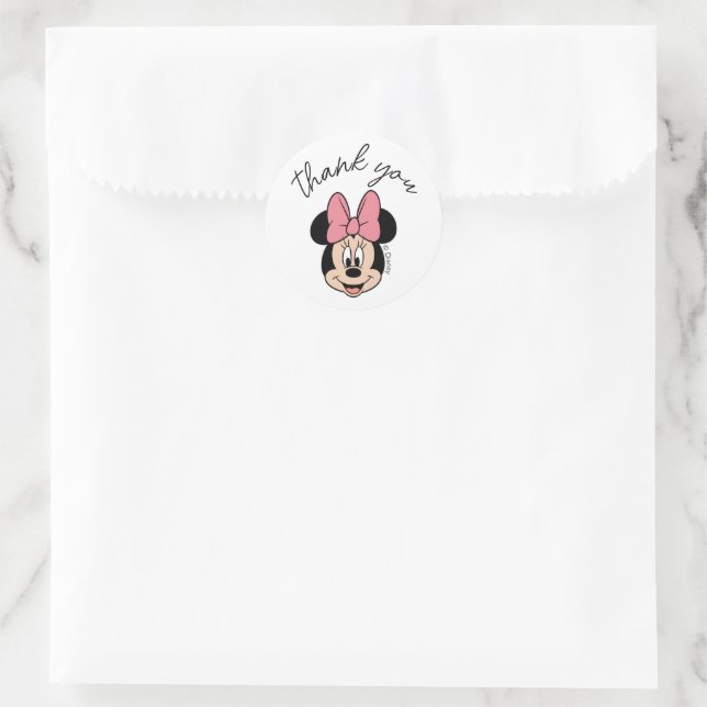 Disney's Minnie Mouse | Polka Dot Girl's Birthday Classic Round Sticker (Bag)