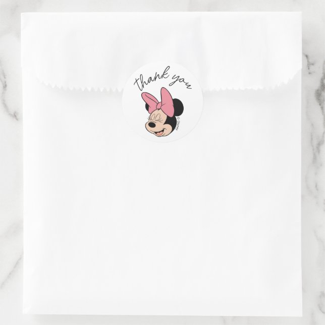 Disney's Minnie Mouse | Polka Dot Girl's Birthday Classic Round Sticker (Bag)