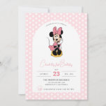 Disney's Minnie Mouse | Polka Dot Girl's Birthday Invitation<br><div class="desc">Invite all your family and friends to your daughter's Minnie Mouse themed Birthday Party with theses sweet Minnie Mouse birthday invitations. Personalize by adding all your party details!</div>
