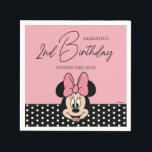 Disney's Minnie Mouse | Polka Dot Girl's Birthday Napkin<br><div class="desc">Celebrate your child's birthday with these Minnie Mouse paper napkins! Personalize by adding their name and age.</div>