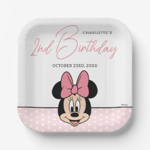Disney's Minnie Mouse   Polka Dot Girl's Birthday Paper Plate