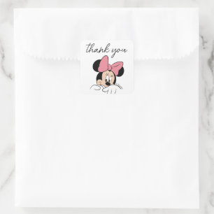Disney's Minnie Mouse   Polka Dot Girl's Birthday Square Sticker