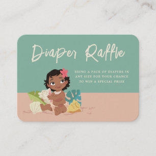 Disney's Moana Baby Shower Diaper Raffle Entry Place Card