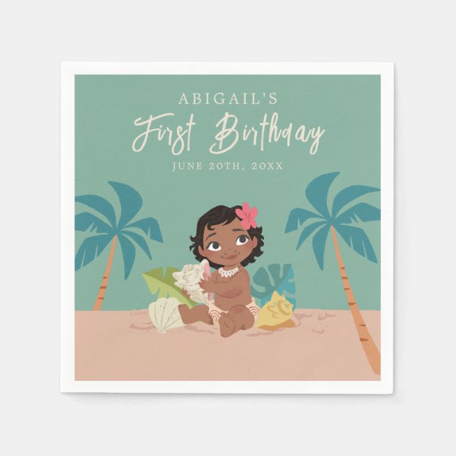 Disney's Moana Birthday Napkin (Front)
