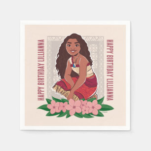 Disney's Moana Girl's Birthday Napkin