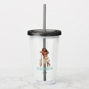Disney's Moana Girls Birthday Party Favour Acrylic Tumbler