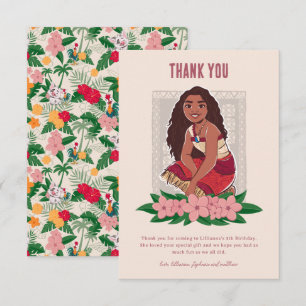 Disney's Moana Girl's Birthday Thank You Card