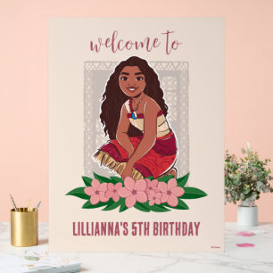 Disney's Moana Girl's Birthday Welcome Acrylic Sign