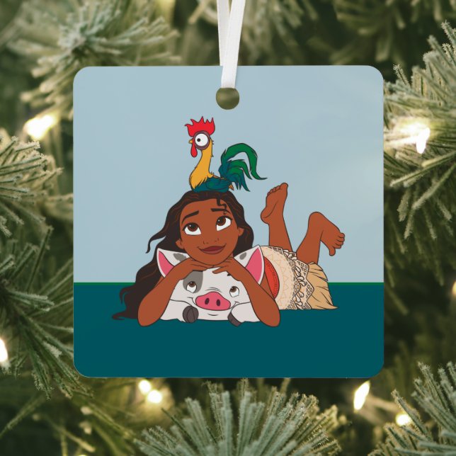 Disney's Moana | Moana & Friends Metal Ornament (Insitu)