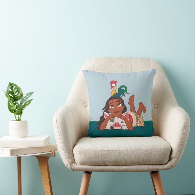 Disney's Moana | Moana & Friends Throw Pillow (Chair)