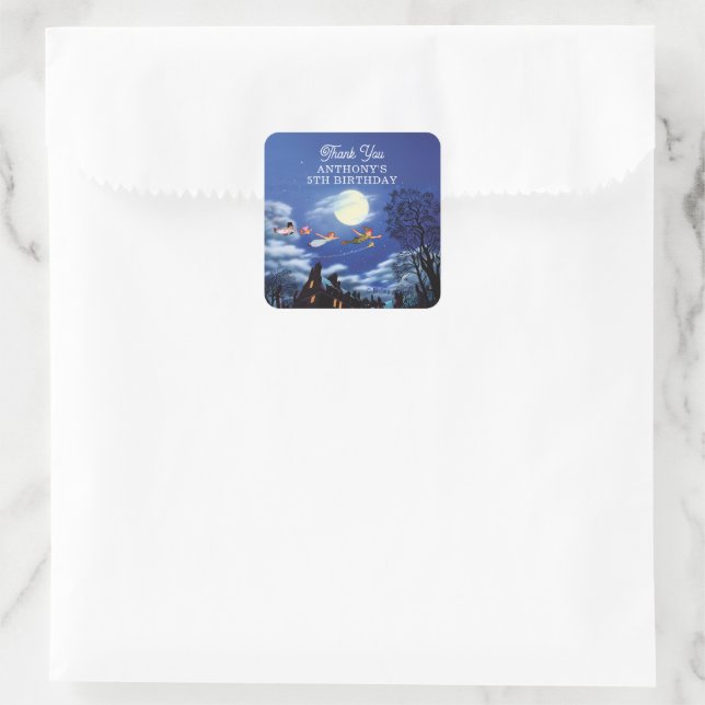 Disney's Peter Pan Neverland Birthday Square Sticker (Bag)
