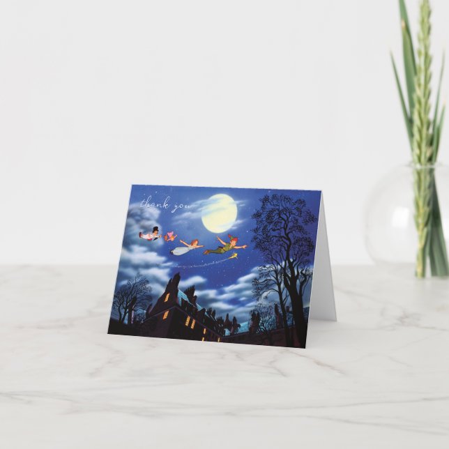 Disney's Peter Pan | Over the Moon - Baby Shower Thank You Card (Front)