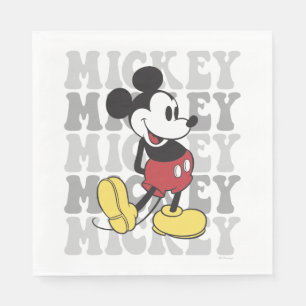 Disney's Retro Mickey Mouse Graphic Napkin