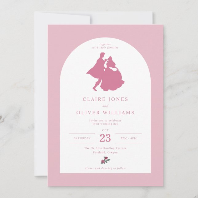 Disney's Sleeping Beauty Wedding Invitation (Front)