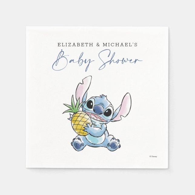 Disney's Stitch Tropical Baby Shower Napkin (Front)