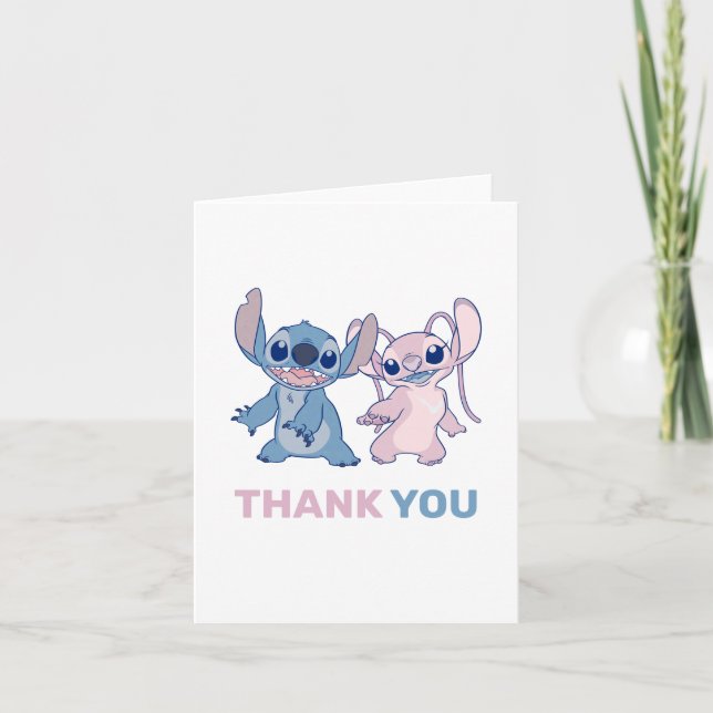 Disney's Stitch | Twins l Baby Shower Thank You (Front)