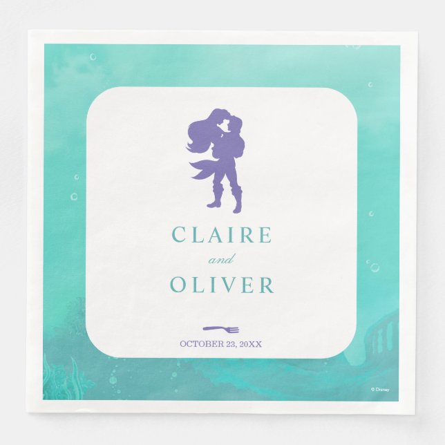 Disney's The Little Mermaid Wedding Napkin (Front)
