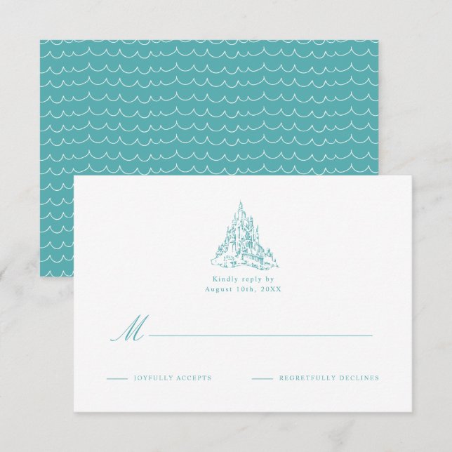 Disney's The Little Mermaid Wedding RSVP (Front/Back)