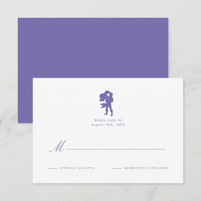 Disney's The Little Mermaid Wedding RSVP Card (Front/Back)