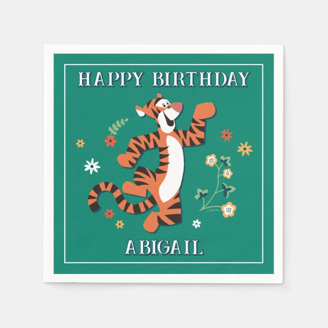 Disney's Tigger Whimsical Birthday Napkin (Front)