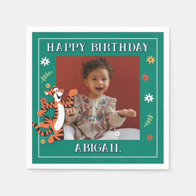 Disney's Tigger Whimsical Birthday Napkin (Front)