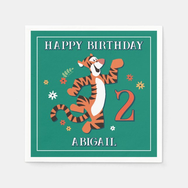 Disney's Tigger Whimsical Birthday Napkin (Front)