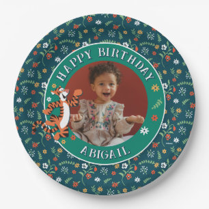 Disney's Tigger Whimsical Birthday Photo Paper Plate