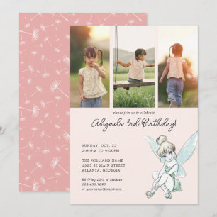 Disney's Tinker Bell Birthday   Photo Collage Invitation