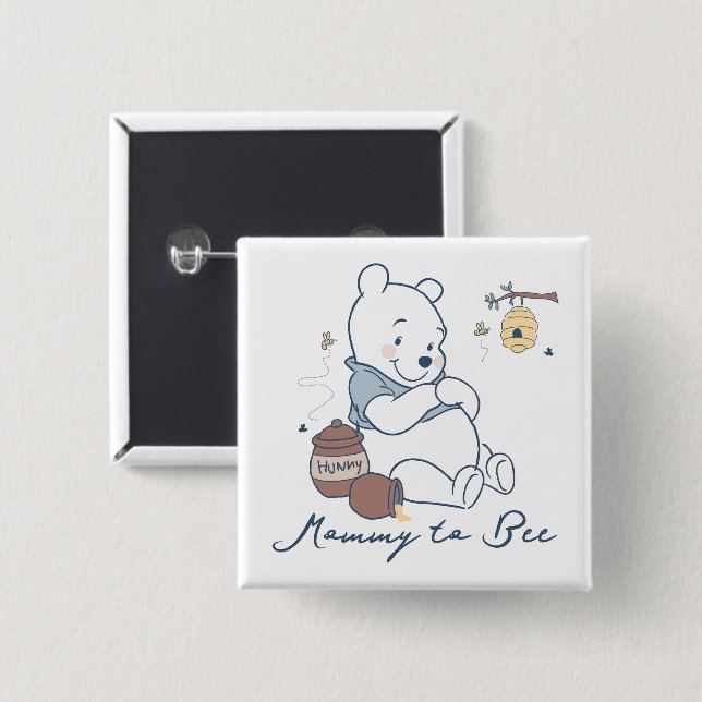 Disney's Winnie the Pooh | Mommy to Bee 2 Inch Square Button (Front & Back)