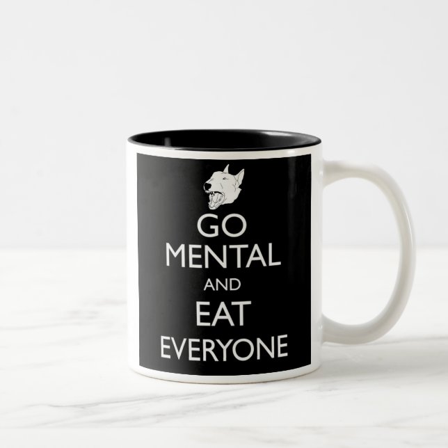 Disparaissent la tasse mentale de bull-terrier (Droit)