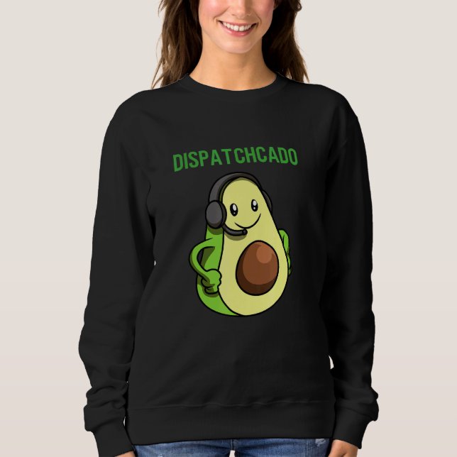 Dispatchcado  911 Operator Thin Gold Yellow Line D Sweatshirt (Front)
