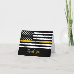 Dispatcher Appreciation Thin Yellow Line Thank You Card
