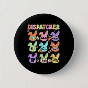 Dispatcher Easter Cute Bunny Coquette Cowgirl East 2 Inch Round Button