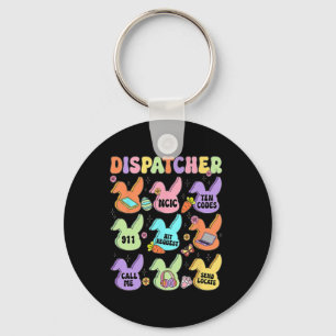 Dispatcher Easter Cute Bunny Coquette Cowgirl East Keychain