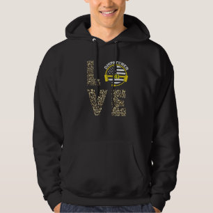 Dispatcher Leopard 911 Operator Thin Yellow Line L Hoodie