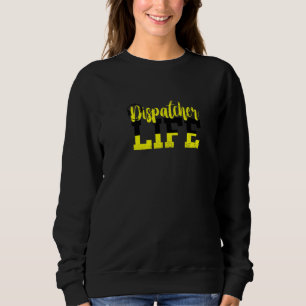 Dispatcher Life 911 Operator America Flag Thin Yel Sweatshirt
