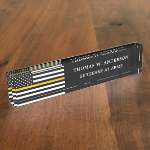 Dispatcher Personalized Thin Gold Line Nameplate