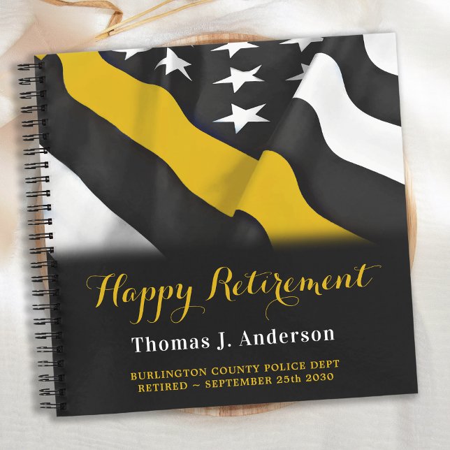 Dispatcher Retirement Party Thin Gold Line Guest Notebook (Creator Uploaded)