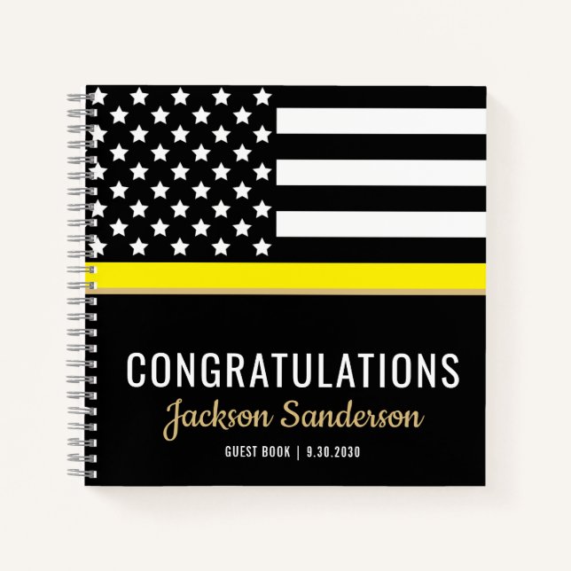 Dispatcher Retirement Party Thin Yellow Line Notebook (Front)
