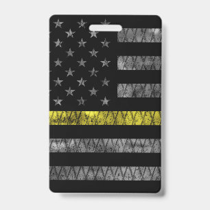 Dispatcher Thin Yellow Line Flag Badge