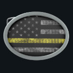 Dispatcher Thin Yellow Line Flag Belt Buckle<br><div class="desc">Dispatcher Thin Yellow Line Flag</div>