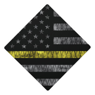 Dispatcher Thin Yellow Line Flag Graduation Cap Topper